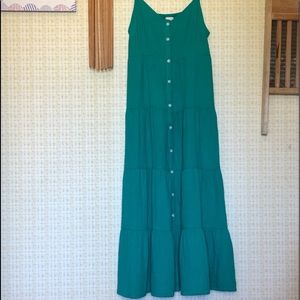 Button Front Cami Maxi Dress